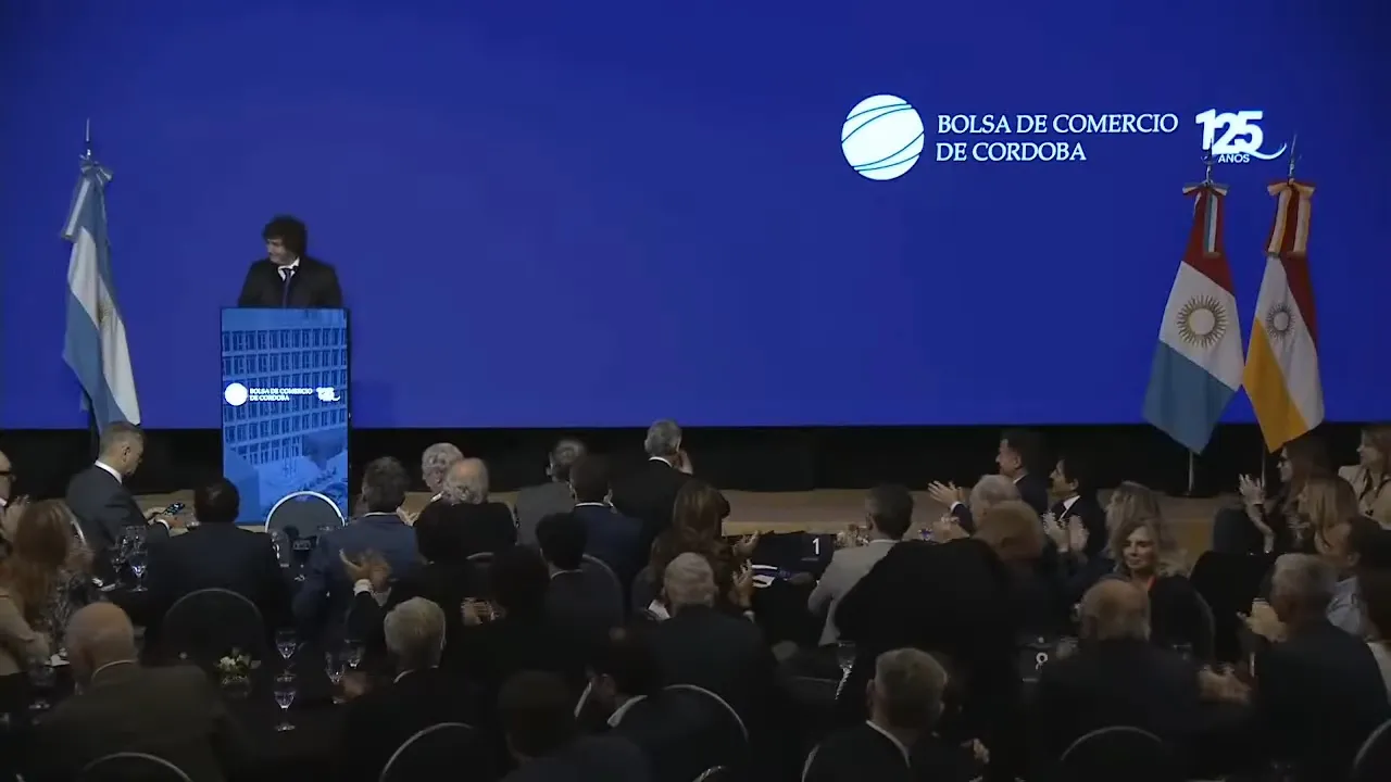 Javier Milei en el 125° Aniversario de la Bolsa de Comercio de Córdoba (1)